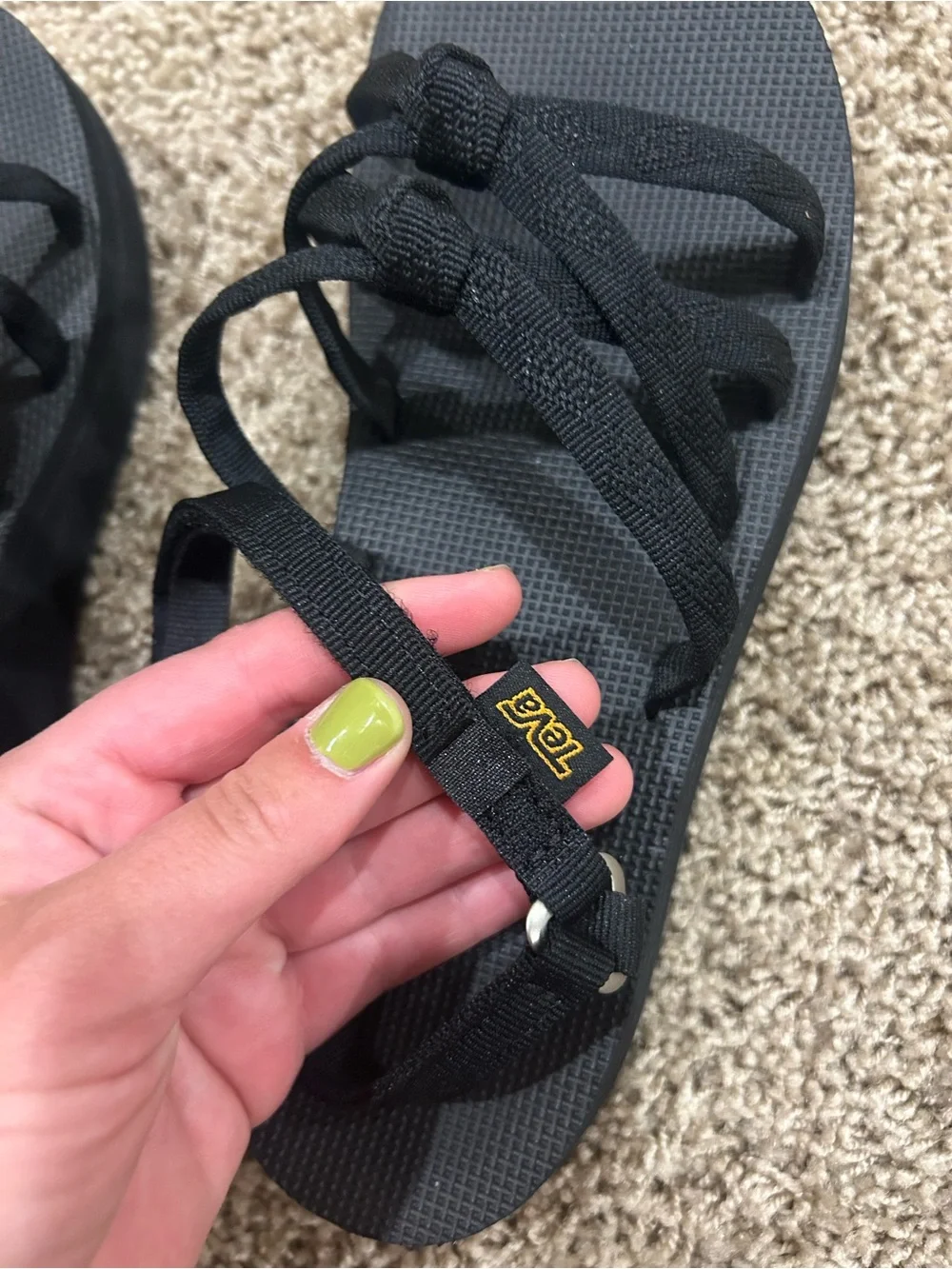 Teva Women's Black Strappy Outdoor Sandals